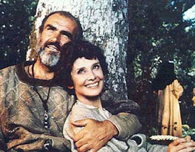 Audrey Hepburn Fashion Impact on Sean Connery As Robin And Audrey Hepburn As Marian In The 1976 Film